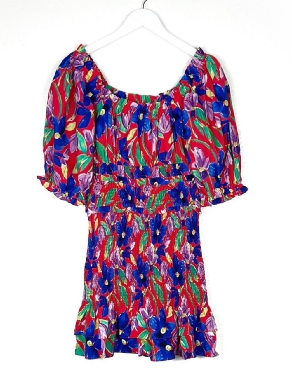 NWT Urban Outfitters Skies Are Blue floral tropical resort wear dress Size M NEW